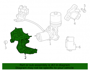 Кронштейн brake booster Toyota Camry v55 15-17 hybrid usa 1 часть