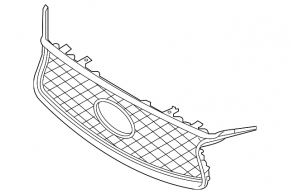 Решетка радиатора grill Infiniti QX30 17-19 под парктроник