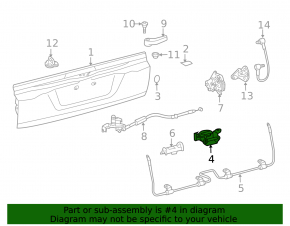 Петля двери багажника нижняя правая Lexus LX570 08-21