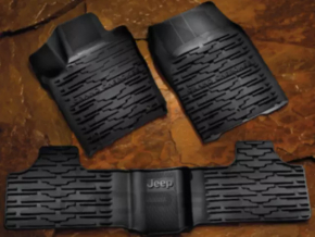 Комплект килимків салону Jeep Grand Cherokee WK2 16-22 гума чорна