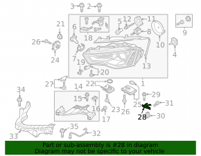 Кронштейн крепления фары левый Audi A4 B8 13-16