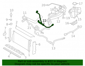 Патрубок системы охлаждения BMW 3 F30 17-18 B46