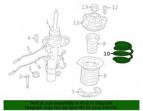Пружина передняя левая BMW X3 G01 21-24