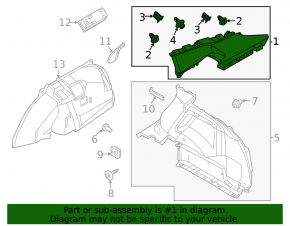 Накладка задней стойки верхняя левая Nissan Ariya 23-26 серая