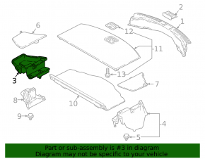 Карман багажника правый Mazda CX-9 16-23