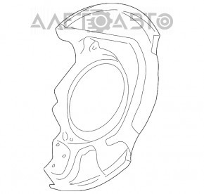 Кожух гальмівного диска передній правий Toyota Sienna 04-10