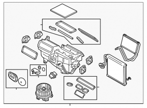 Печка в сборе Ford Edge 15-24 auto, dual zone