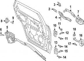 Петля двери верхняя задняя правая Mazda CX-90 24-26