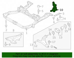 Цапфа передняя левая Subaru Outback 15-19