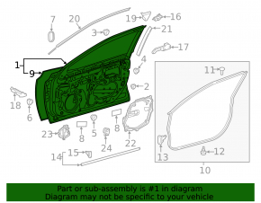 Дверь голая передняя правая Toyota Camry v70 18-18