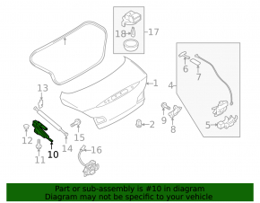 Петля крышки багажника левая Infiniti G25 G35 G37 4d 06-15