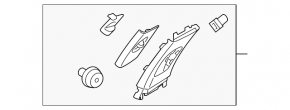 Накладка центральной стойки верхняя ремень левая Hyundai Sonata 18-19 беж