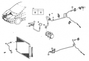 Трубка кондиціонера довга, залізо Toyota Sienna 04-10