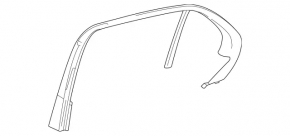 Рамка двери внутренняя задняя правая Mercedes W167 GLE 350 450 20-26 черная под шторку