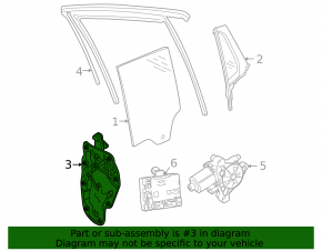 Стеклоподъемник с мотором задний правый Volkswagen ID.4 21-22