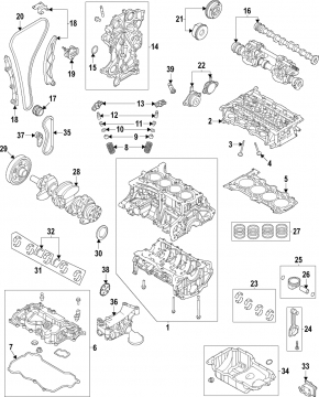 Насос масляный Hyundai Santa Fe 24-26 1.6