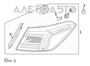 Фонарь внешний крыло левый Honda Civic XI FE/FL 22-26 5d