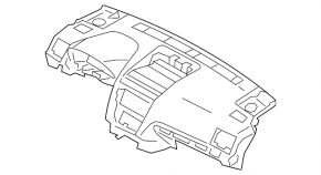 Торпедо передняя панель без AIRBAG Subaru XV Crosstrek 13-15
