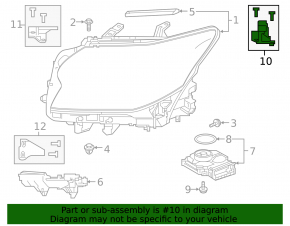 Крепление левой фары верхнее внешнее Lexus GX460 14-23 рест