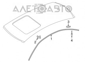 Молдинг крыши правый Audi A6 C7 12-18 хром, царапины