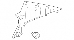 Накладка задней стойки правая Lexus GS300 GS350 GS430 GS450h 06-07 серая, под химчистку