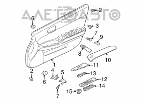 Обшивка двери карточка передняя правая Mitsubishi Galant 04-06