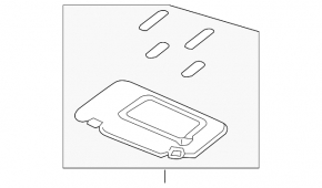 Козырек правый Honda HR-V 16-22 серый, без крючка