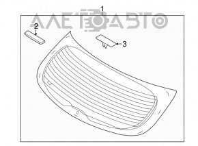 Стекло заднее двери багажника Hyundai Santa FE Sport 13-14