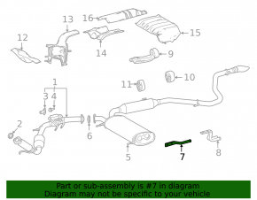 Кронштейн выпускной трассы передний Toyota Sienna 21-26