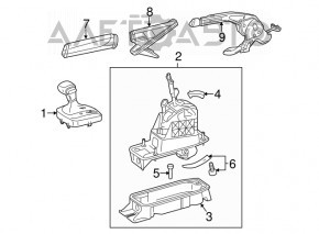 Ручка АКПП с накладкой шифтера VW Jetta 11-14 USA TDI, hybrid