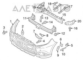 Бампер передний голый Mitsubishi Outlander 16-20 рест