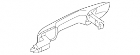 Ручка двері зовнішня передня ліва Honda Civic XI FE/FL 22-26 keyless