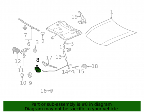 Замок капота Lexus GS300 GS350 GS430 GS450h 06-11