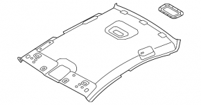 Обшивка потолка Hyundai Sonata 18-19 серая без люка