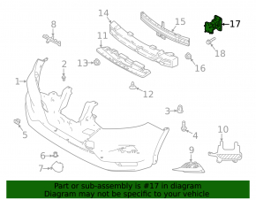 Клык усилителя переднего бампера левый Nissan Rogue Sport 17-22