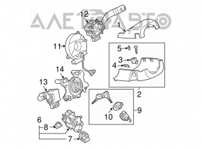 Подрулевой переключатель правый Mazda6 03-05