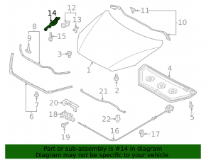 Петля капота правая Mazda CX-5 13-16