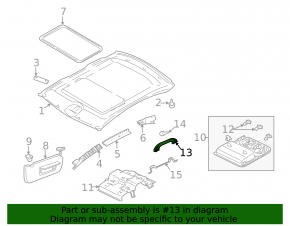 Ручка потолка правая Mitsubishi Galant 04-12