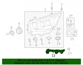 Крепление фары нижнее правое Lexus GX460 14-23 рест