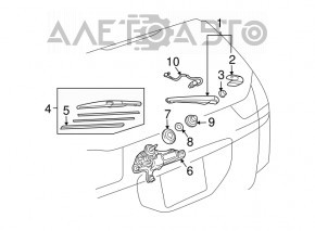 Мотор очистителя задний Lexus RX300 RX330 RX350 RX400h 04-09