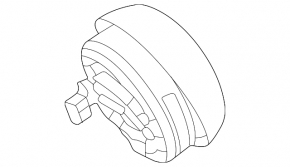 Подушка безопасности airbag в руль водительская Mercedes W167 GLE 24-25 черная