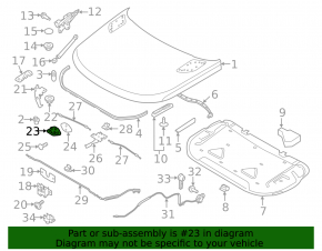 Скоба замка капота левая Land Rover Range Rover Sport 13-22