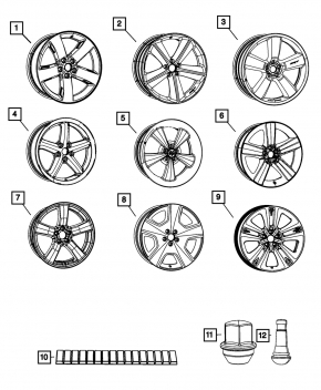 Комплект дисков R18 4шт Dodge Challenger 09-14