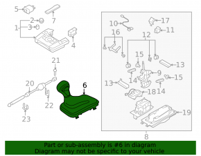 Ручка КПП Audi Q7 4L 10-15 кожа, бежевая, царапины, потрескана кожа