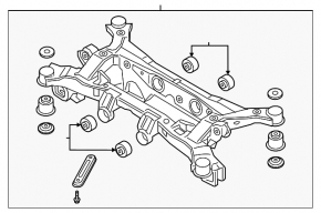 Підрамник задній Hyundai Santa FE 19-20 AWD