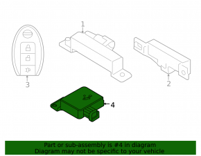 Buzzer Assembly Entry Card Nissan Rogue 21-26