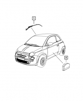Подушка безопасности airbag левого сиденья Fiat 500 12-19