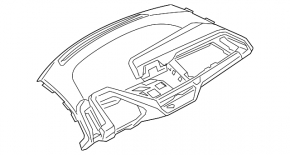 Торпедо передняя панель без AIRBAG BMW i3 14-21 серая