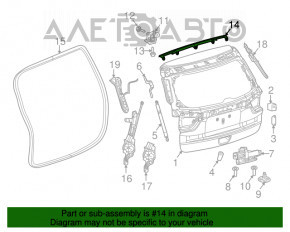 Уплотнитель двери багажника верхний Jeep Compass 17-26