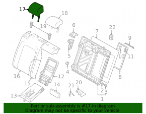 Подголовник 2 ряда левый Volkswagen ID.4 21-22 кожа черная